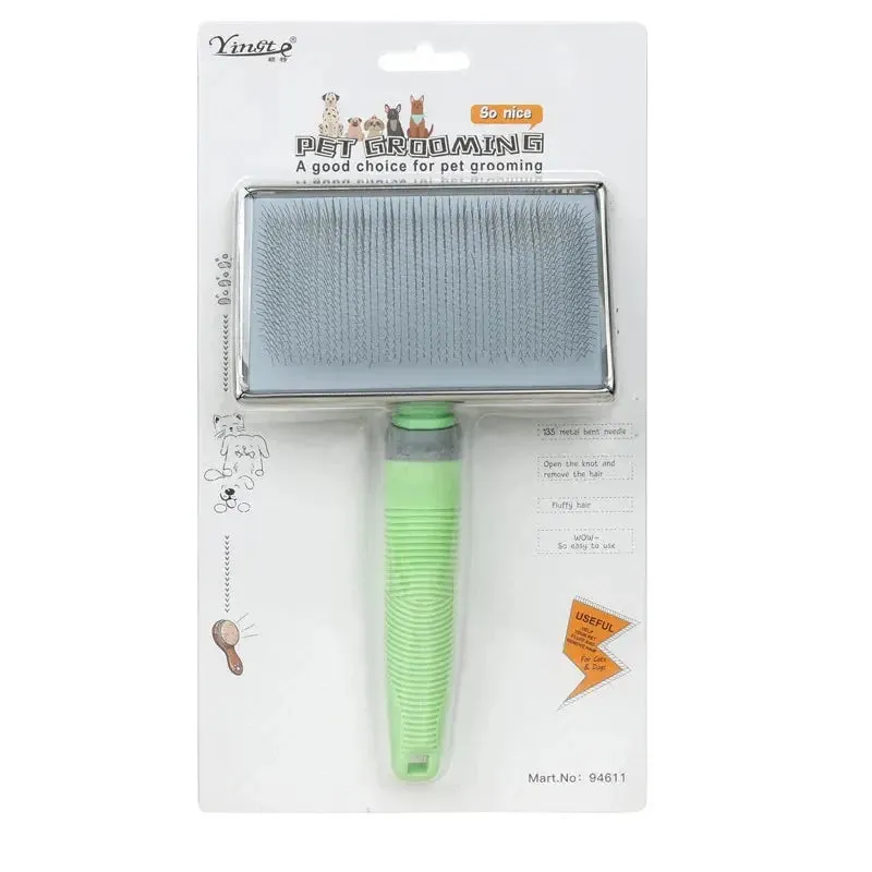 Premium Needle Comb with Non-Slip Handle for Dogs & Cats