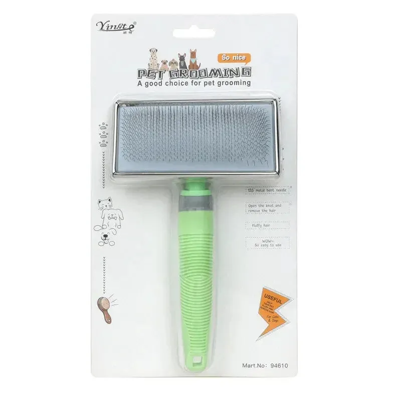 Premium Needle Comb with Non-Slip Handle for Dogs & Cats