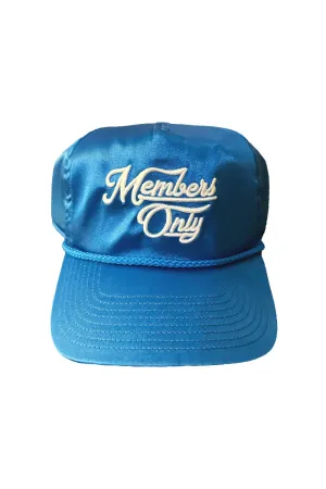 PRESALE: MEMBERS EXCLUSIVE VINTAGE SATIN SCRIPT TRUCKER HAT - OCEAN