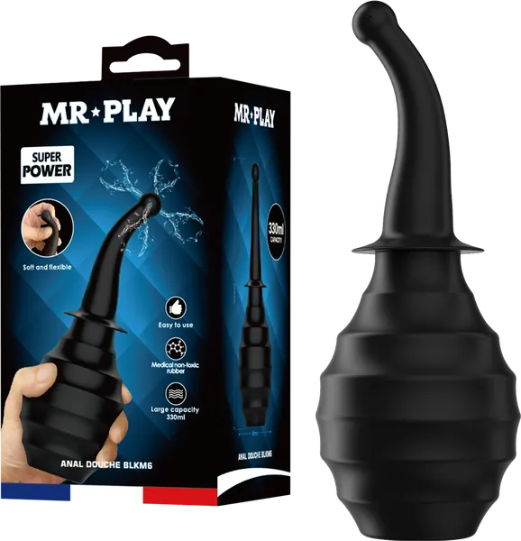 Pretty Love Mr Play Anal Douche BLKM6 Large Capacity Perfectly Contoured Nozzle Head