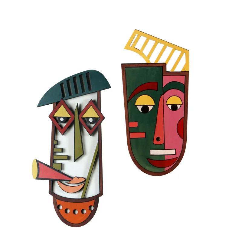 Radha Mask Wall Accent - Set of Two