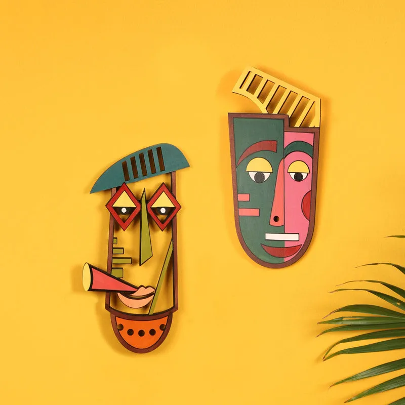 Radha Mask Wall Accent - Set of Two