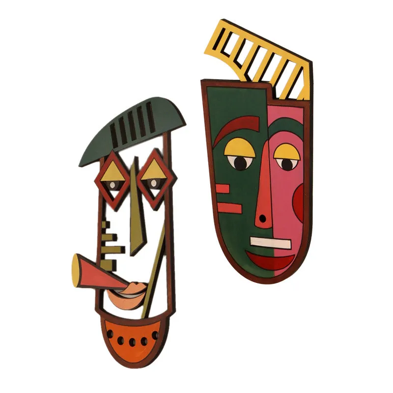 Radha Mask Wall Accent - Set of Two