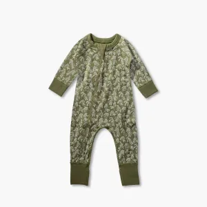 Sapling Child Organic Zip Romper - Mistletoe