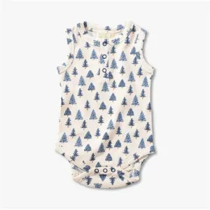 Sapling Child Waffle Tank Bodysuit (Pine Tree)