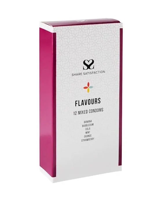 Share Satisfaction Flavoured Condoms - Mixed Pack of 12