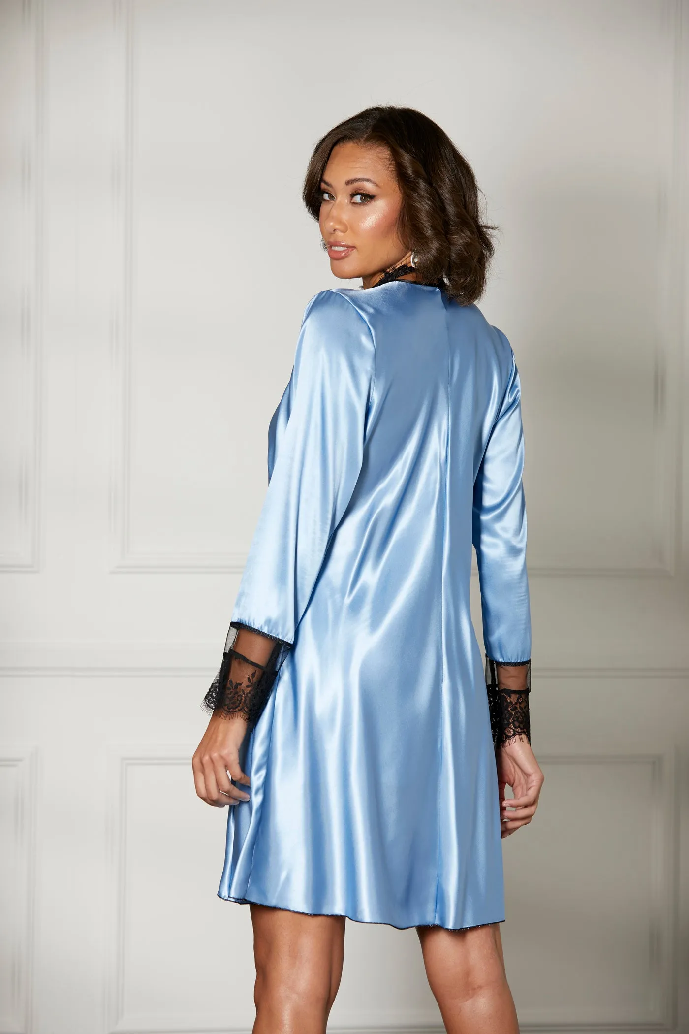 Silky Charmeuse & Lace Chemise