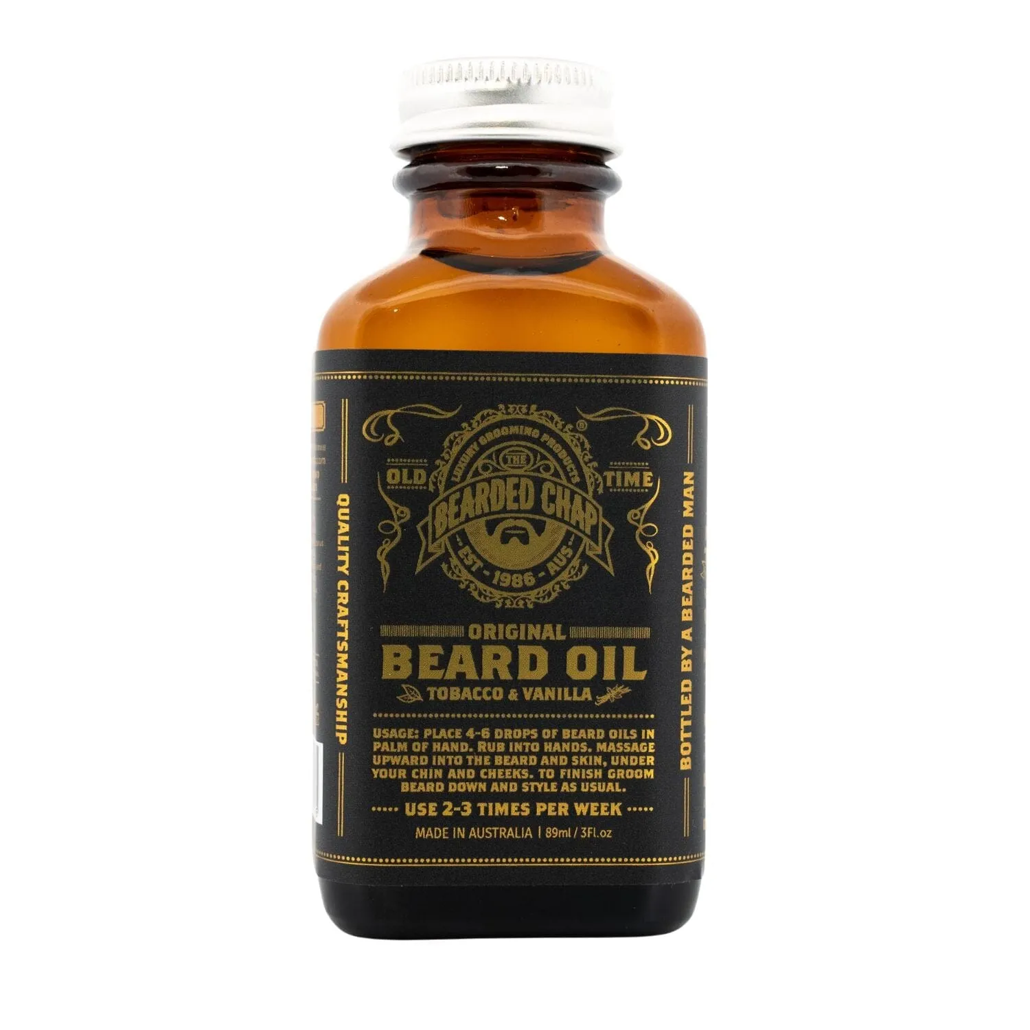 The Bearded Chap Tobacco & Vanilla Beard Oil (Size Options)