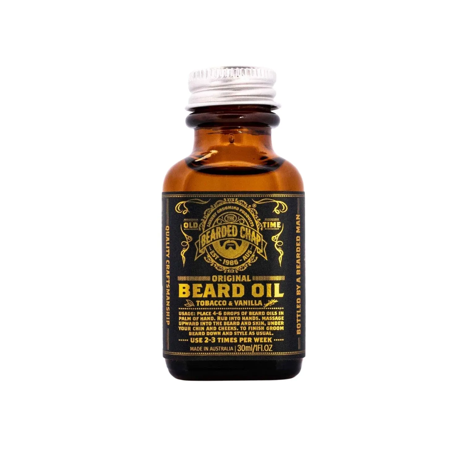 The Bearded Chap Tobacco & Vanilla Beard Oil (Size Options)