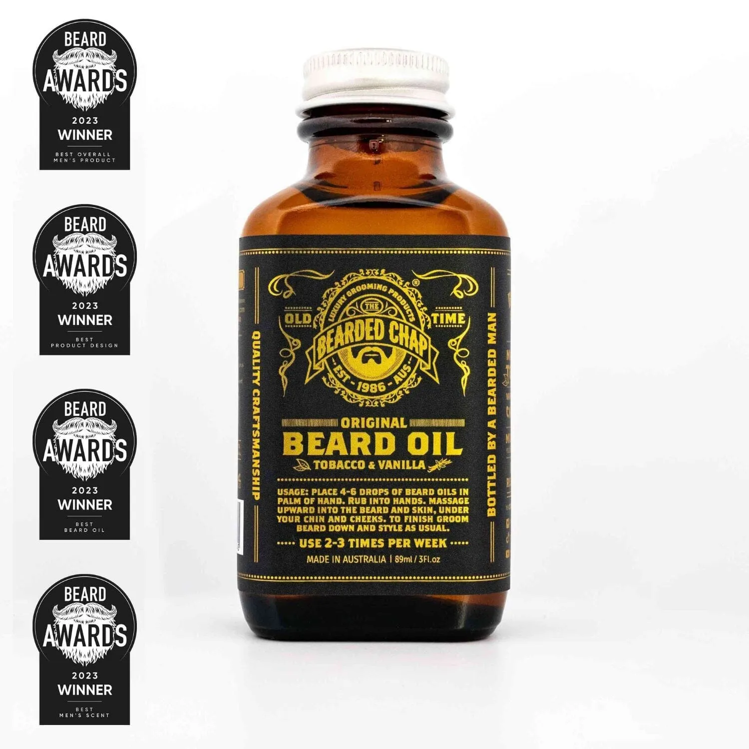 The Bearded Chap Tobacco & Vanilla Beard Oil (Size Options)