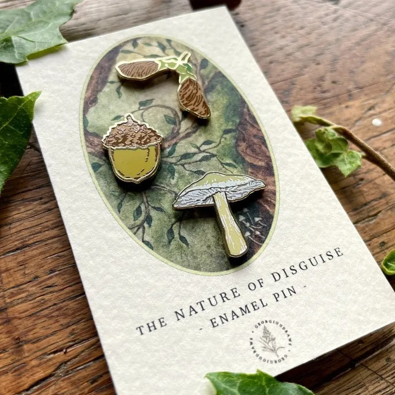 Woodland Seeds Mini Enamel Pin Badge Set